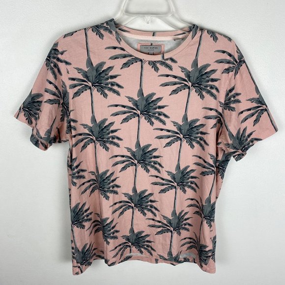 Ted Baker Spida Slim Fit Tree Grey Palm 